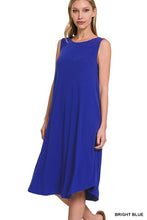 Load image into Gallery viewer, Sleeveless Round Neck Round Hem Midi Dress
