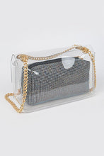 Load image into Gallery viewer, 2 In 1 Rhinestone Pouch Clear Shoulder Bag
