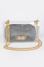 Load image into Gallery viewer, 2 In 1 Rhinestone Pouch Clear Shoulder Bag
