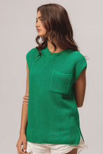 Load image into Gallery viewer, BiBi Patch Pocket Cap Sleeve Sweater Top
