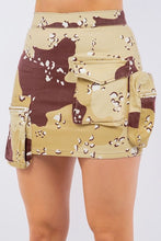 Load image into Gallery viewer, Cargo Denim Skirt in Desert Camo
