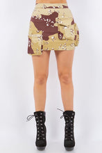 Load image into Gallery viewer, Cargo Denim Skirt in Desert Camo
