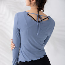 Load image into Gallery viewer, Womens Yoga Clothes Long Sleeved Tight Autumn Winter Workout Clothes Running Bottoming Shirt Top Sports Long Sleeved T Shirt
