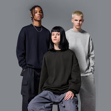 Load image into Gallery viewer, Men&#39;s Single-layer Fleece-lined Round Neck Caual Loose Sweatshirt
