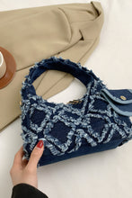 Load image into Gallery viewer, Raw Edge Denim Handbag with Pouch
