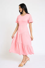 Load image into Gallery viewer, Solid Diagonal Tiered Flowy Dress
