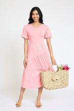 Load image into Gallery viewer, Solid Diagonal Tiered Flowy Dress
