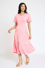 Load image into Gallery viewer, Solid Diagonal Tiered Flowy Dress
