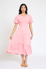 Load image into Gallery viewer, Solid Diagonal Tiered Flowy Dress
