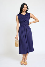 Load image into Gallery viewer, Sleeveless Cross-Over Bodice Midi Dress
