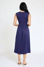 Load image into Gallery viewer, Sleeveless Cross-Over Bodice Midi Dress
