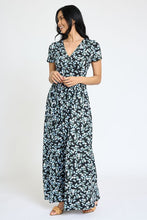 Load image into Gallery viewer, Plus Spring Pattern Surplice Maxi Dress
