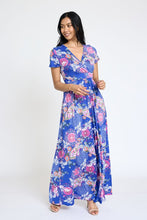 Load image into Gallery viewer, Plus Spring Pattern Surplice Maxi Dress
