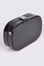 Load image into Gallery viewer, Metallic Oval Camera Iconic Swing Clutch Bag
