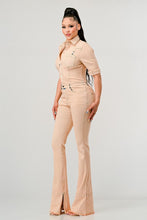 Load image into Gallery viewer, Athina Washed Denim Half Sleeve Jumpsuit
