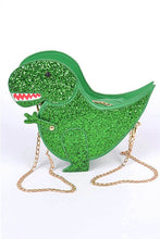 Load image into Gallery viewer, Glitter Dinosaur Iconic Swing Bag
