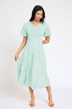 Load image into Gallery viewer, Solid Diagonal Tiered Flowy Dress
