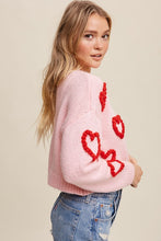 Load image into Gallery viewer, Lots of Love Knit Copped Heart Cardigan
