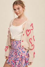 Load image into Gallery viewer, Lots of Love Knit Copped Heart Cardigan
