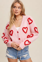 Load image into Gallery viewer, Lots of Love Knit Copped Heart Cardigan
