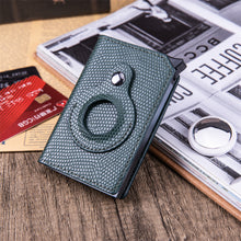 Load image into Gallery viewer, Mens Rfid Card Holder Wallets Money Bag Black Short Purse Small Leather Slim Wallets Mini Wallets For Airtag
