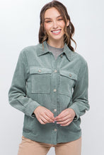 Load image into Gallery viewer, Corduroy Button Down Jacket With Pockets
