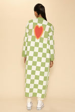 Load image into Gallery viewer, Long Knit Checkered Cardigan
