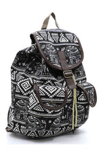 Load image into Gallery viewer, Tribal Printed Canvas Backpack
