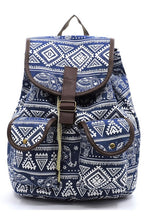 Load image into Gallery viewer, Tribal Printed Canvas Backpack
