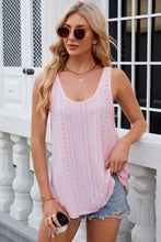 Load image into Gallery viewer, Eyelet Scoop Neck Wide Strap Tank
