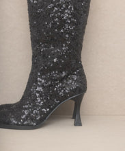 Load image into Gallery viewer, OASIS SOCIETY Jewel - Knee High Sequin Boots
