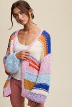 Load image into Gallery viewer, Hand Knit Multi Striped Cardigan
