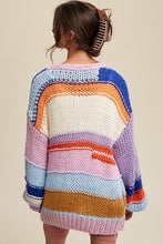 Load image into Gallery viewer, Hand Knit Multi Striped Cardigan
