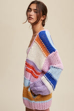 Load image into Gallery viewer, Hand Knit Multi Striped Cardigan
