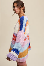 Load image into Gallery viewer, Hand Knit Multi Striped Cardigan
