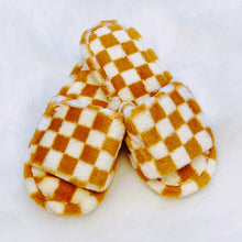 Load image into Gallery viewer, Luxe Lounge Checker Cozy Slippers
