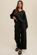 Load image into Gallery viewer, V-neck Sweatshirt and Pants Set
