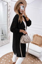 Load image into Gallery viewer, Eyelet Sweater Button Cream Black Pink Cardigan
