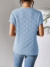 Load image into Gallery viewer, Round Neck Short Sleeve Knit Top
