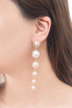 Load image into Gallery viewer, Sun Pearl Dangle Earrings
