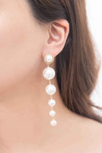 Load image into Gallery viewer, Sun Pearl Dangle Earrings
