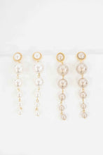 Load image into Gallery viewer, Sun Pearl Dangle Earrings
