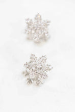 Load image into Gallery viewer, Snowflake Hoop Earrings
