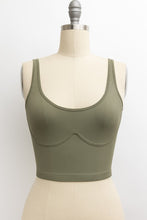 Load image into Gallery viewer, Ribbed Underline Seams Brami Top
