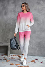 Load image into Gallery viewer, Gradient Round Neck Sweatshirt and Joggers Set
