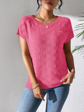 Load image into Gallery viewer, Round Neck Short Sleeve Knit Top
