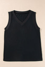 Load image into Gallery viewer, Gray Ribbed V Neck Tank
