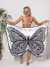 Load image into Gallery viewer, Tassel Butterfly Spaghetti Strap Cover Up
