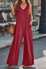 Load image into Gallery viewer, Full Size V-Neck Wide Strap Jumpsuit
