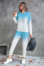 Load image into Gallery viewer, Gradient Round Neck Sweatshirt and Joggers Set
